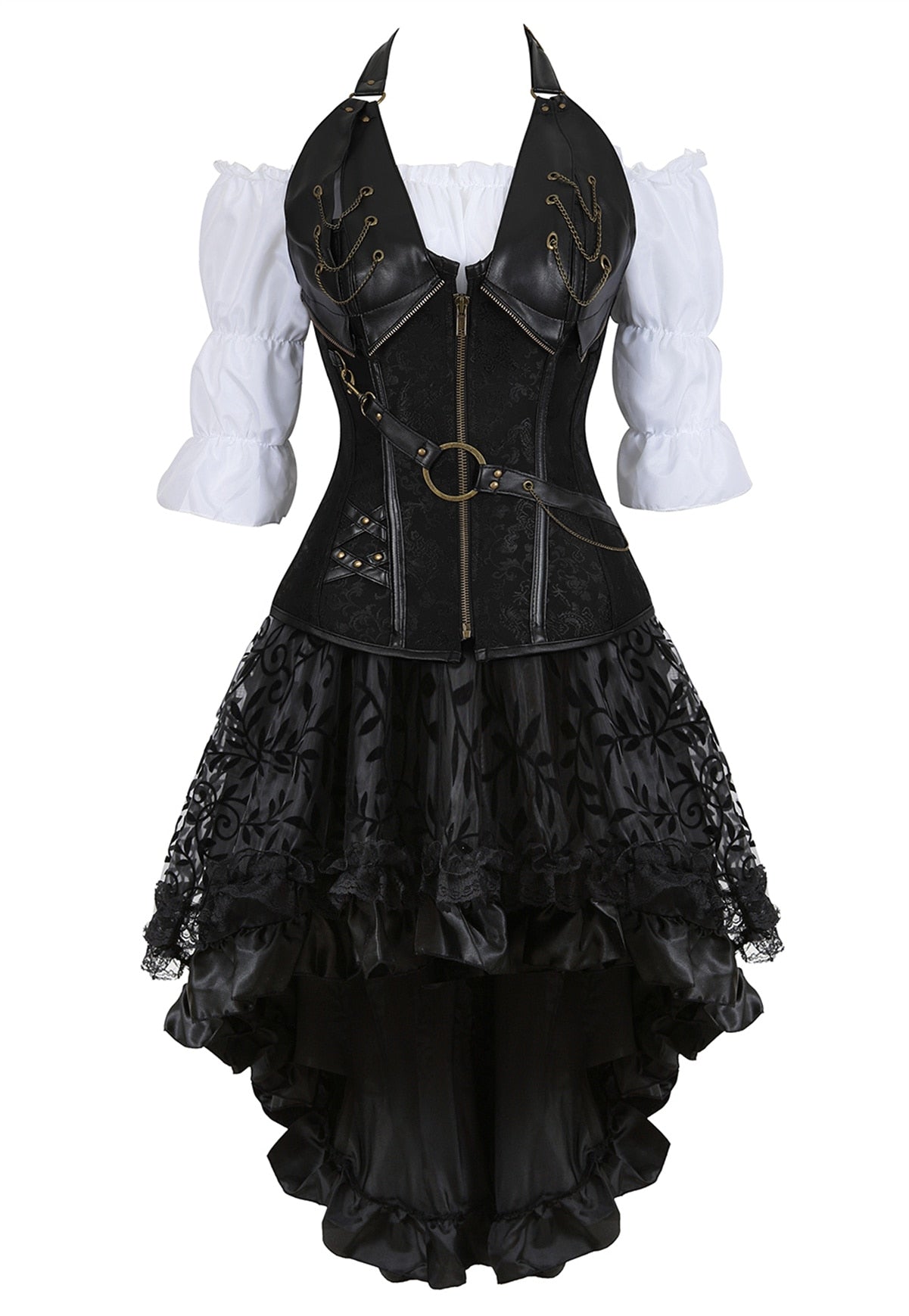 Funki Findz | Dresses | Women's Steampunk Top Corset Skirt Set