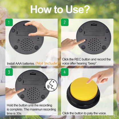 Funki Findz | Educational Toys | Recordable Button | Dogs | Kids