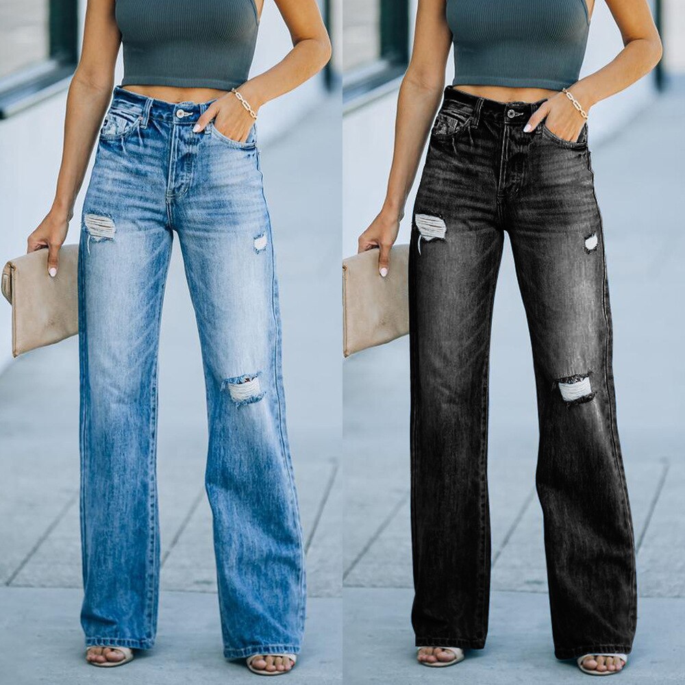 Funki Findz | Pants | Women's High Waist Denim Flared Jeans