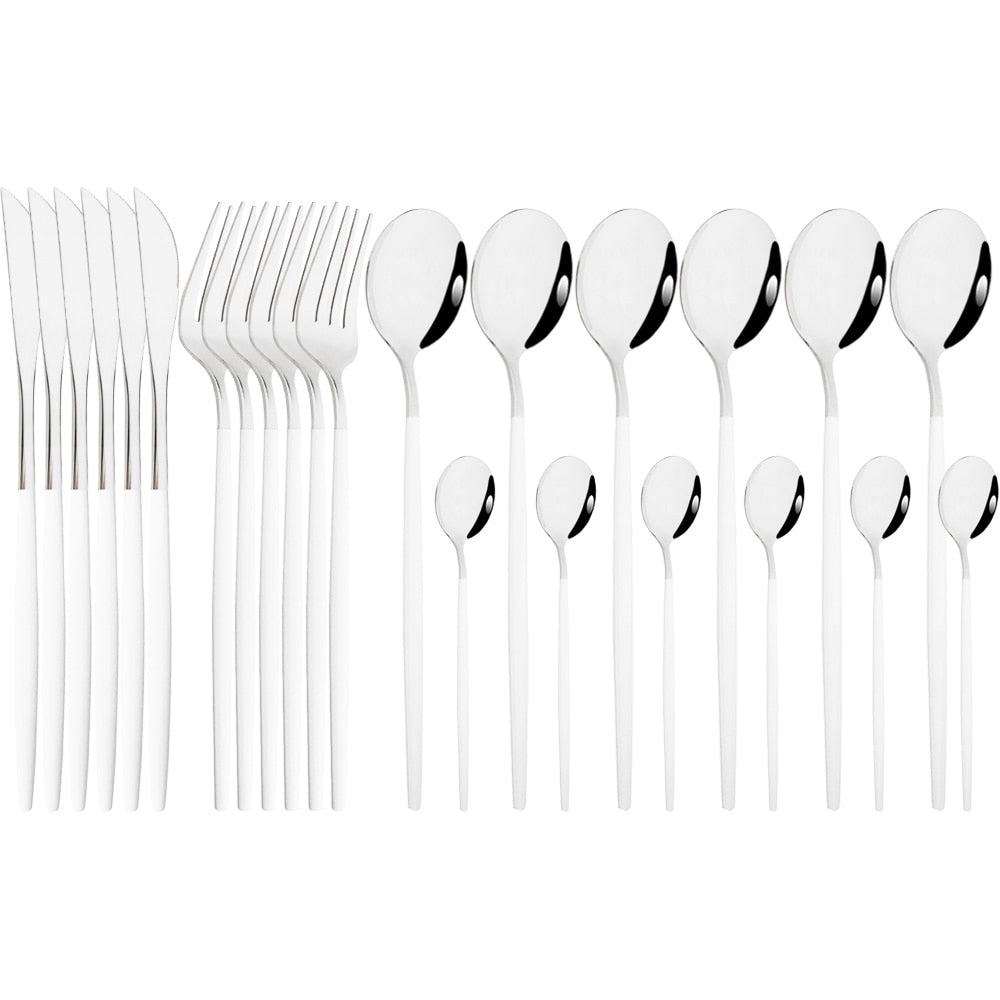 Funki Findz | Cutlery Sets | Gold Stainless Steel Mirror Polish 24 Set