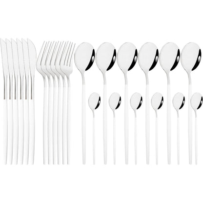 Funki Findz | Cutlery Sets | Gold Stainless Steel Mirror Polish 24 Set