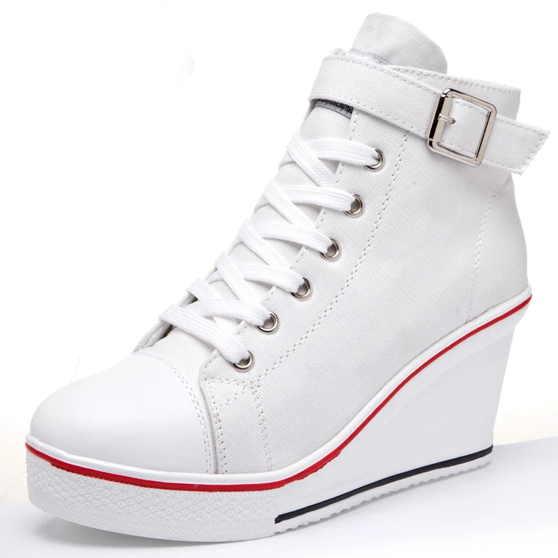 Funki Findz | Boots | Women's High Top Platform Wedge Sneaker