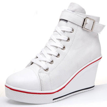 Funki Findz | Boots | Women's High Top Platform Wedge Sneaker