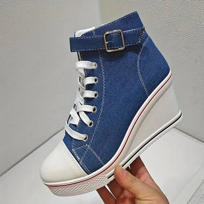 Funki Findz | Boots | Women's High Top Platform Wedge Sneaker