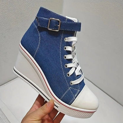 Funki Findz | Boots | Women's High Top Platform Wedge Sneaker