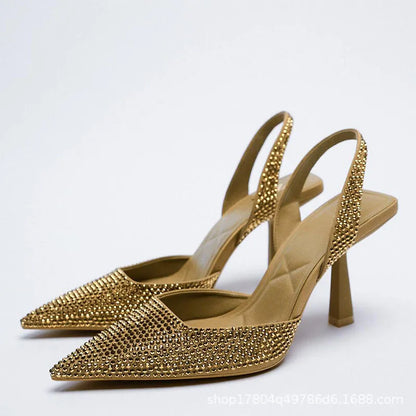Funki Findz | Shoes | Women's Shiny Beaded Mid Heeled Mules