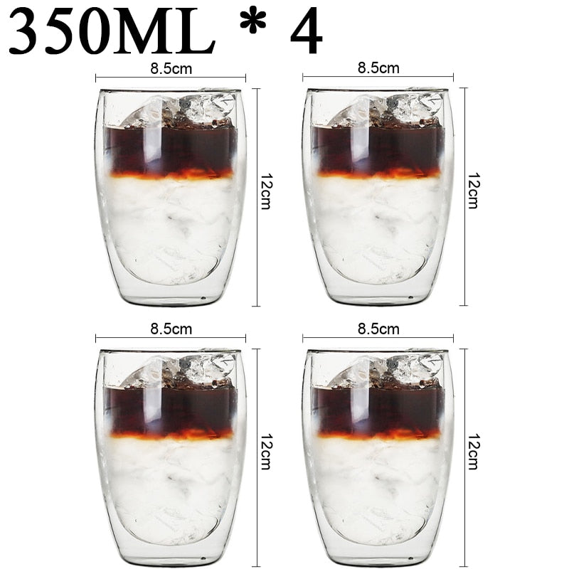 Funki Findz | Cups | Glass Double Wall Borosilicate Mug Sets
