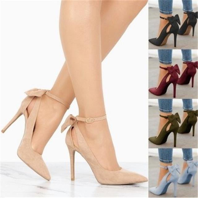 Funki Findz | Shoes | Women's Suede Bow Knot Stilettos