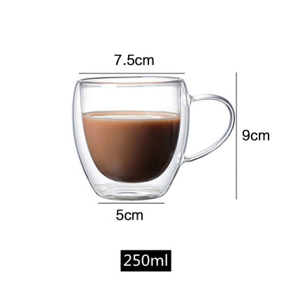 Funki Findz | Cups | Glass Double Wall Borosilicate Mug 2/3/4