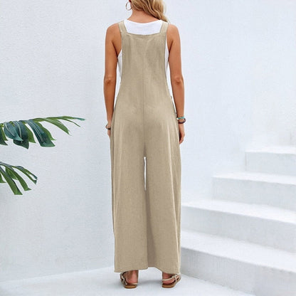 Funki Findz | Pants | Women's Casual Wide Leg Pantsuit Overalls