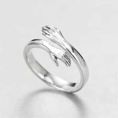 Funki Findz | Rings | Unisex Adjustable Holding Hands Hug Ring