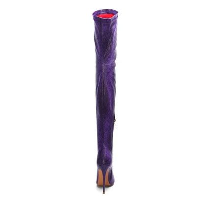 Funki Findz | Boots | Women's Snake Print Cloth Long Boots
