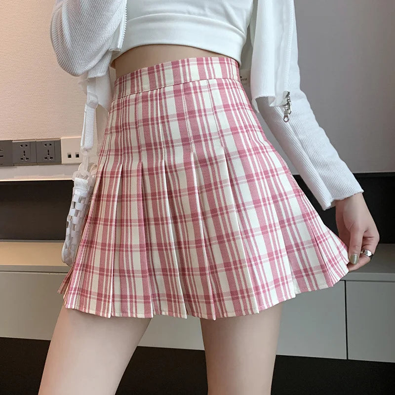 Funki Findz | Skirts | Women's Short Pleated Plaid Skirts | A-line