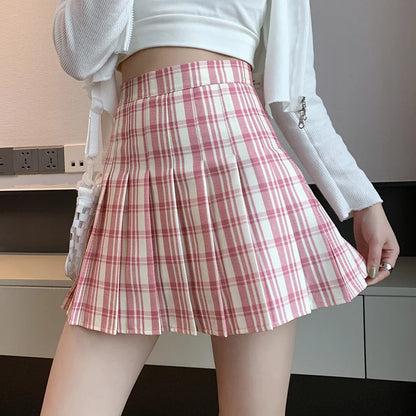 Funki Findz | Skirts | Women's Short Pleated Plaid Skirts | A-line