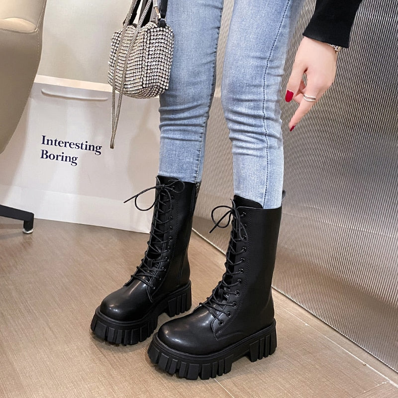 Funki Findz | Boots | Women's Gothic Punk Chunky Platform Boot