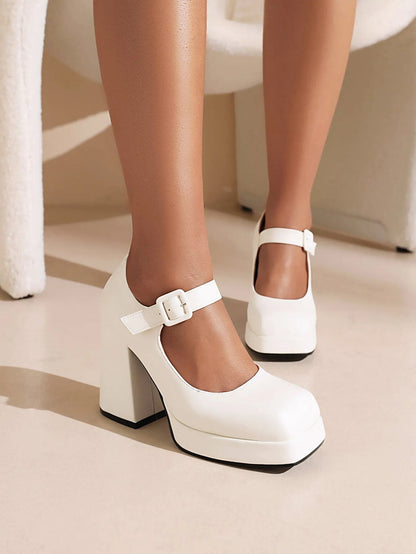Funki Findz | Shoes | Women's Chunky Heel Platform Mary Janes