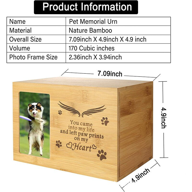 Funki Findz | Cremation Urns | Pet Wooden Ashes Box Photo Urn