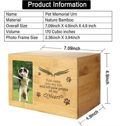 Funki Findz | Cremation Urns | Pet Wooden Ashes Box Photo Urn