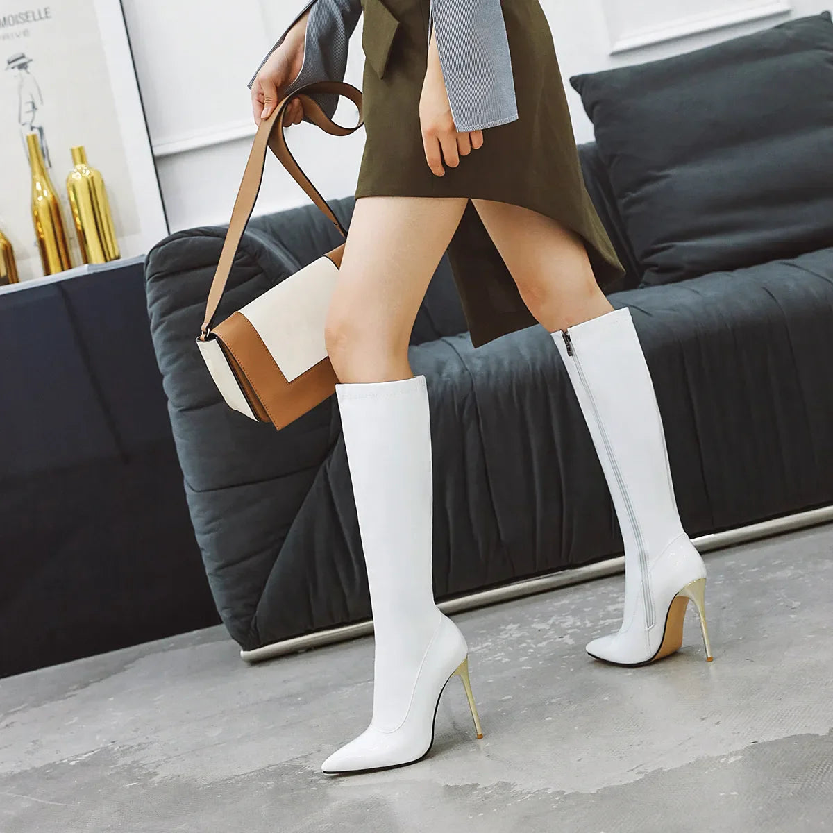 Funki Findz | Boots | Women's Sexy High Zipper Stiletto Boots