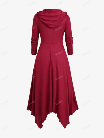 Funki Findz | Dresses | Women's Long Hooded Gothic Dress