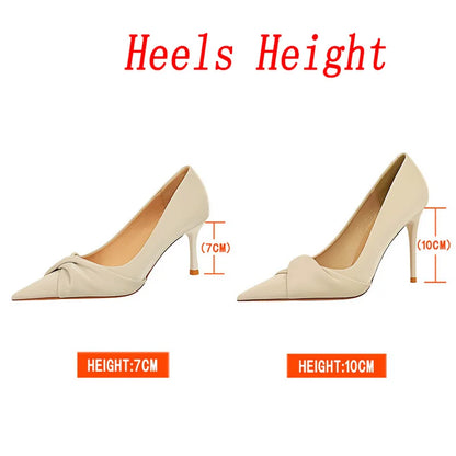 Funki Findz | Shoes | Women's Bow Twist High Stiletto Pumps