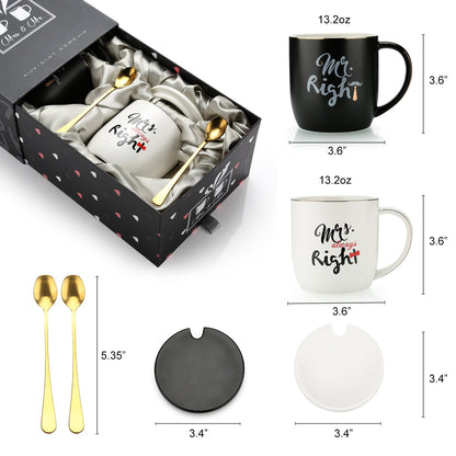 Funki Findz | Mugs | Mr and Mrs Coffee Mugs Bridal Gift-Set