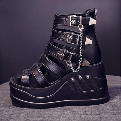Funki Findz | Shoes | Women's Buckle Platform Gothic Sandals
