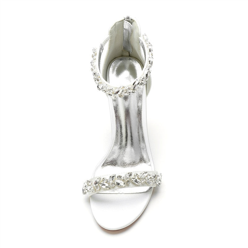 Funki Findz | Shoes | Women's Crystal Strap Satin Prom Stilettos