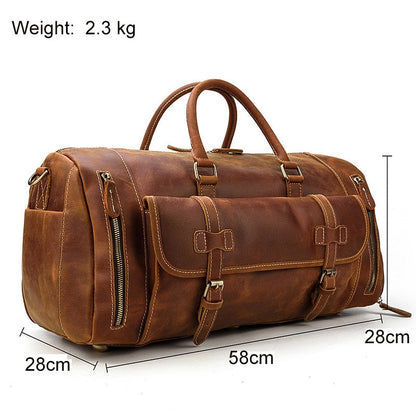 Funki Findz | Bags | Travel Bags | Men's Leather Overnight Bag