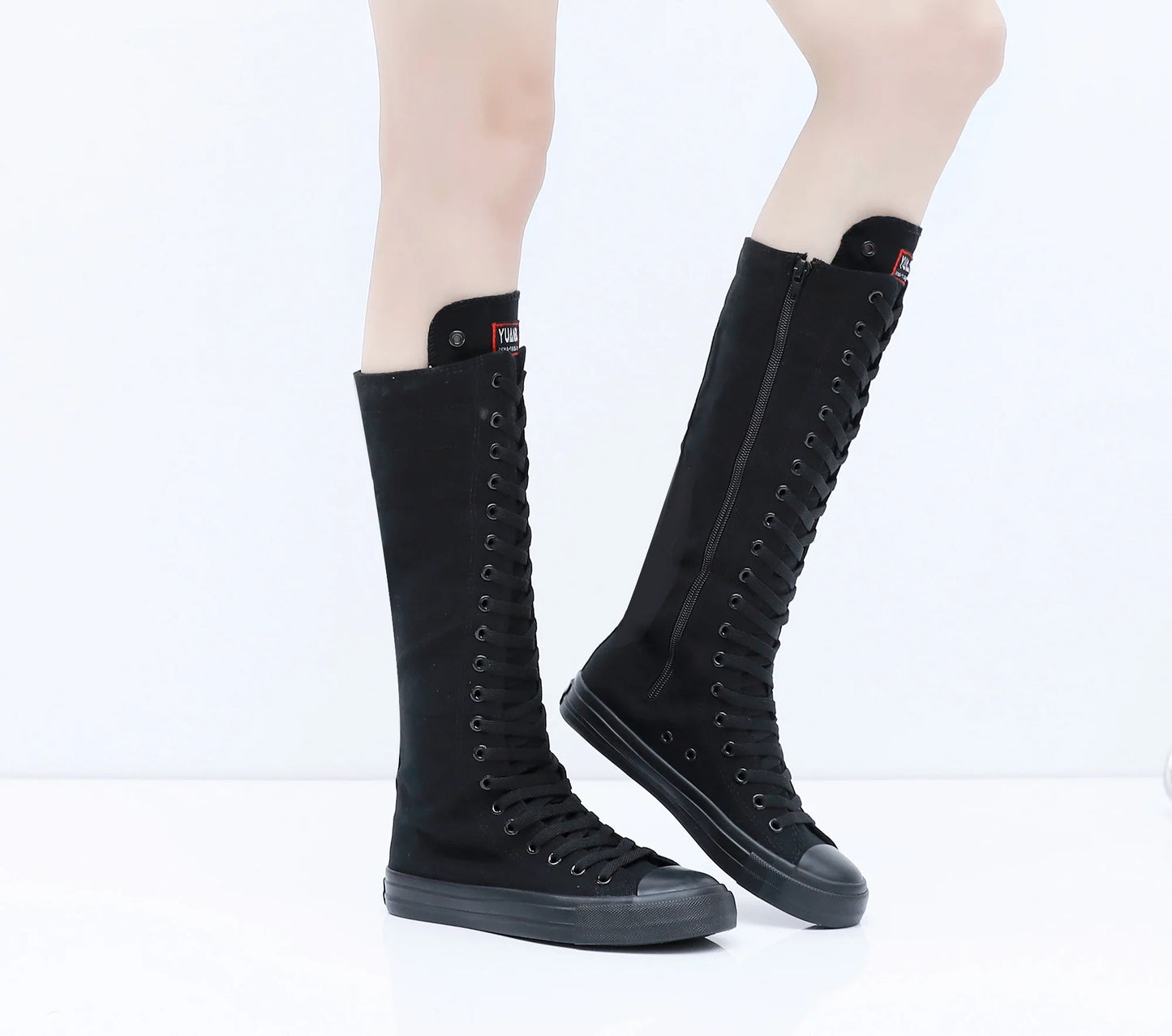 Funki Findz | Boots | Women's High Top Lace Up Canvas Boots