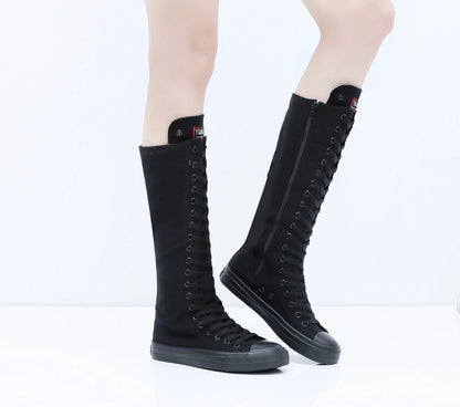 Funki Findz | Boots | Women's High Top Lace Up Canvas Boots