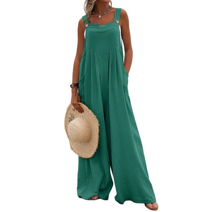 Funki Findz | Pants | Women's Elegant Wide Leg Bib Romper