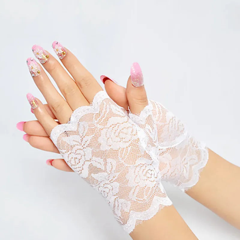 Funki Findz | Gloves | Women's Gothic Fingerless Lace Gloves