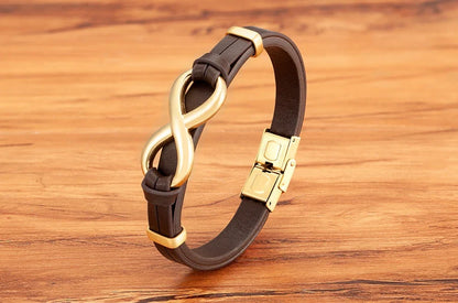 Funki Findz | Bracelets | Unisex Leather Infinity Symbol Bracelets
