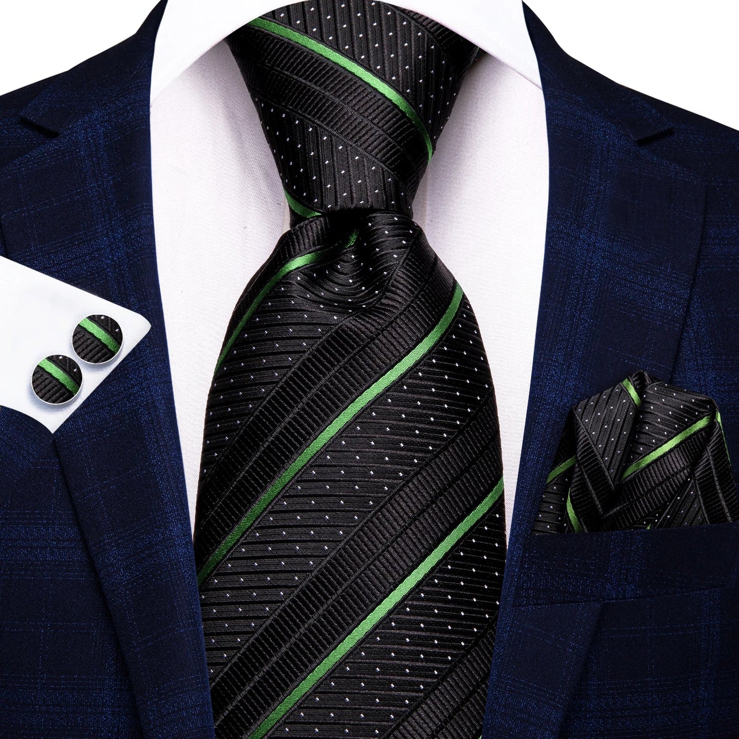 Funki Findz | Neckties | Men's Elegant Silk Wedding 3Pcs Tie Set