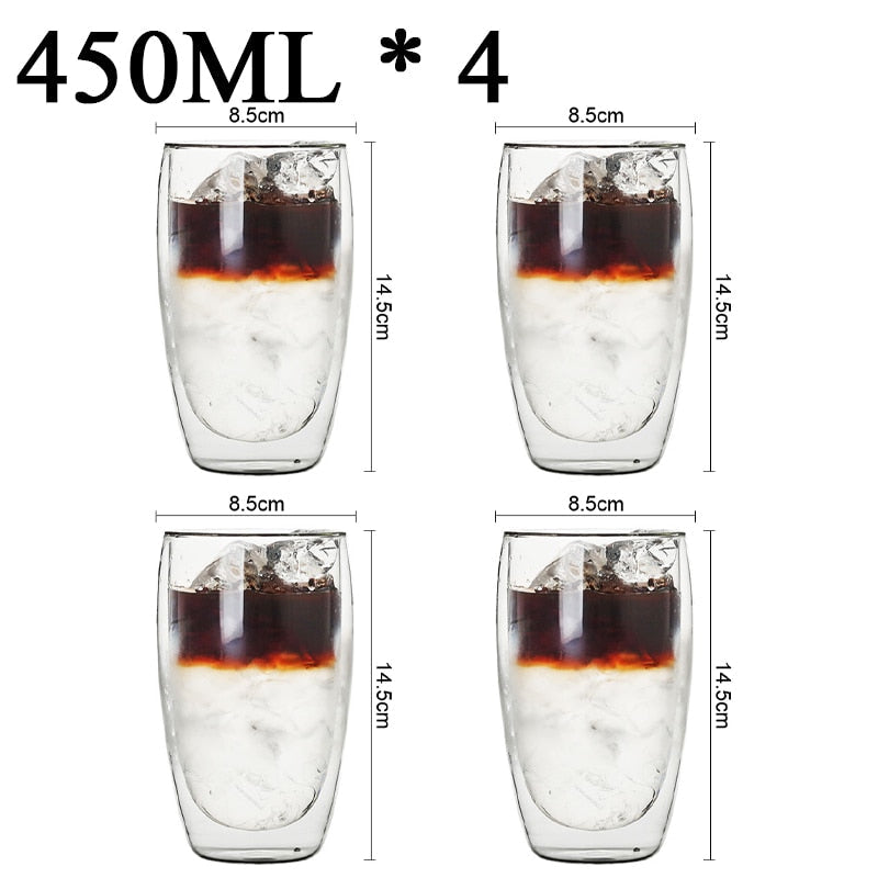 Funki Findz | Cups | Glass Double Wall Borosilicate Mug Sets