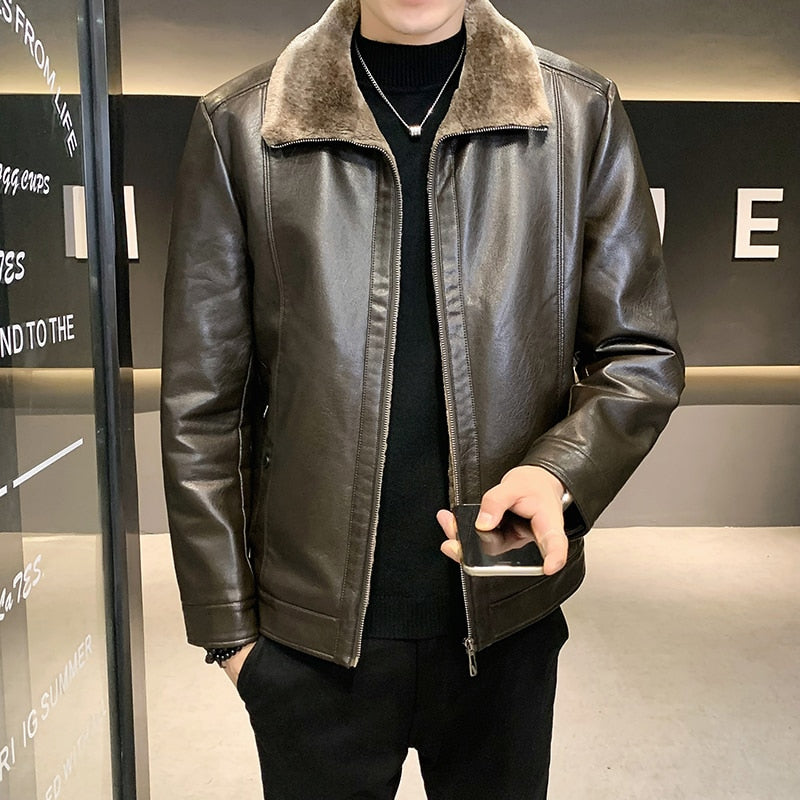 Funki Findz | Jackets | Men's Luxury Faux Leather Winter Jacket
