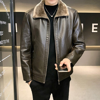 Funki Findz | Jackets | Men's Luxury Faux Leather Winter Jacket
