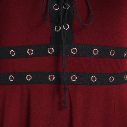 Funki Findz | Dresses | Women's Gothic Lace Up Mini Dress