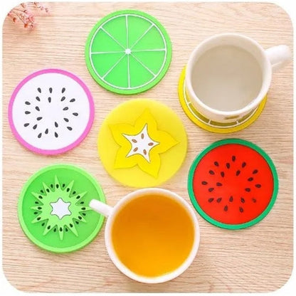 Funki Findz | Coasters | Fruit Design Drink Mats 6 | 7 Pcs Sets