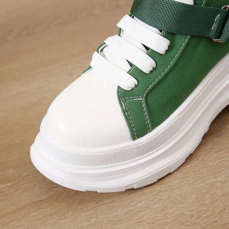 Funki Findz | Boots | Women's Canvas Chunky Platform Boots