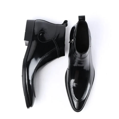 Funki Findz | Boots | Men's Leather Patent Formal Dress Boots