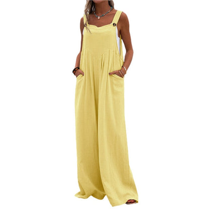 Funki Findz | Pants | Women's Elegant Wide Leg Bib Romper