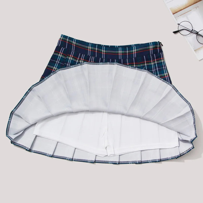 Funki Findz | Skirts | Women's Short Pleated Plaid Skirts | A-line