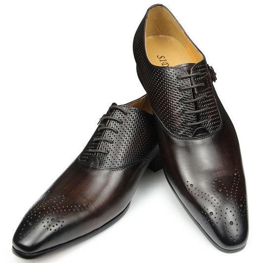 Funki Findz | Shoes | Men's Luxury Leather Brogue Dress Shoe