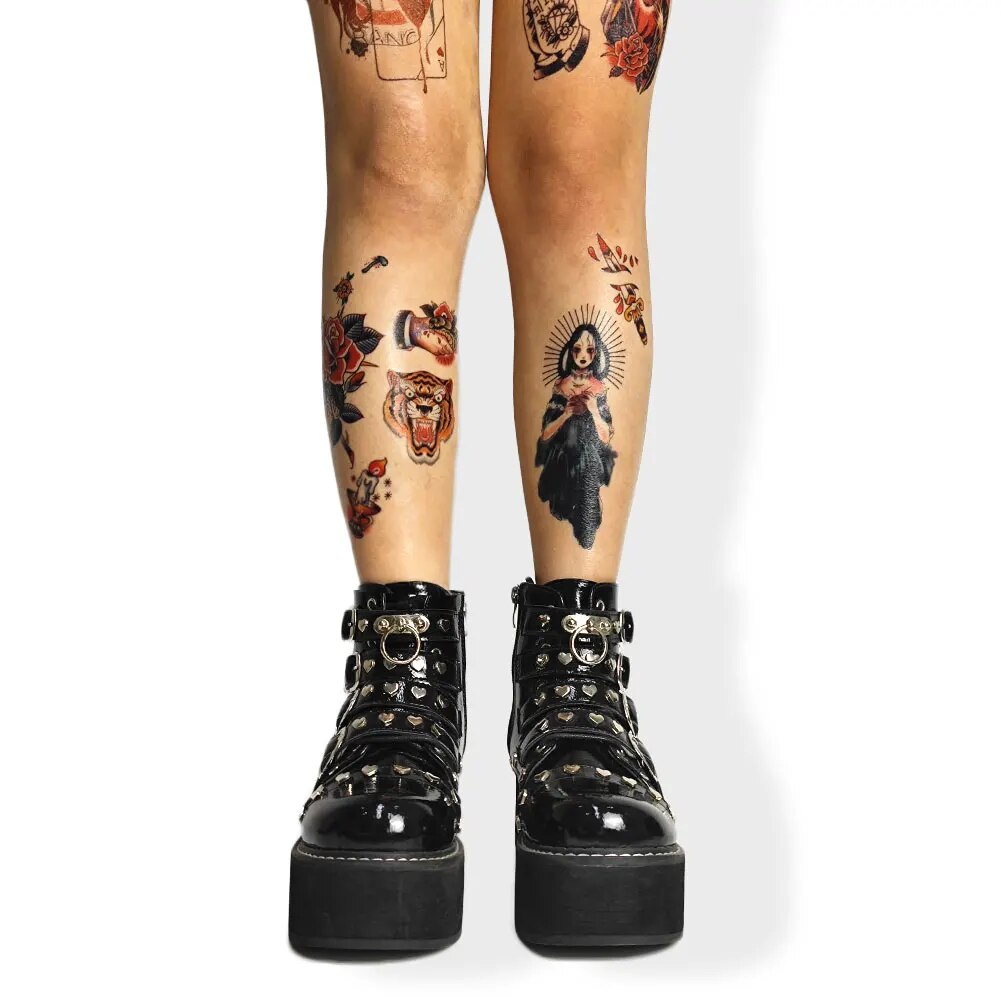 Funki Findz | Boots | Women's Platform Gothic Ankle Boots