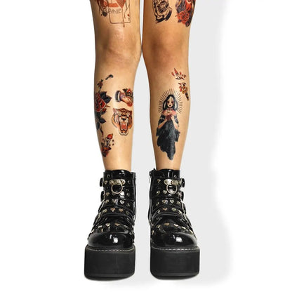 Funki Findz | Boots | Women's Platform Gothic Ankle Boots