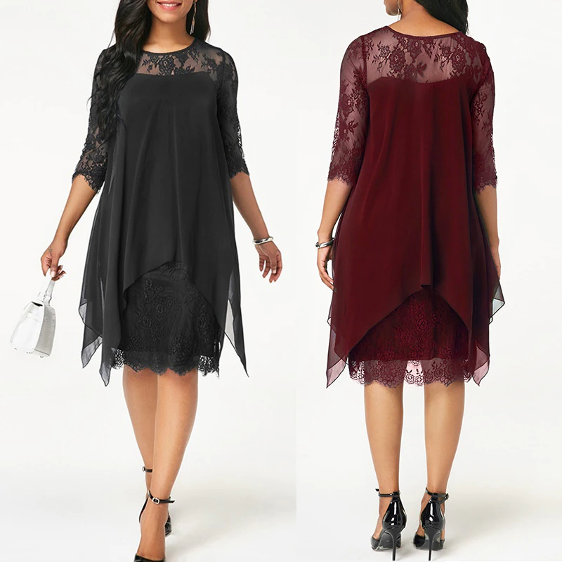 Funki Findz | Dresses | Women's Semi Sheer Midi Evening Dress