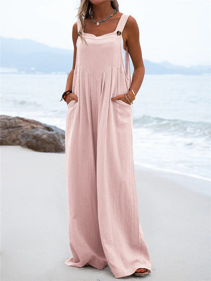 Funki Findz | Pants | Women's Elegant Wide Leg Bib Romper