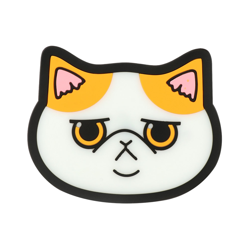 Funki Findz | Coasters | Cute Cartoon Cat Face Cup Mats 6 Pcs